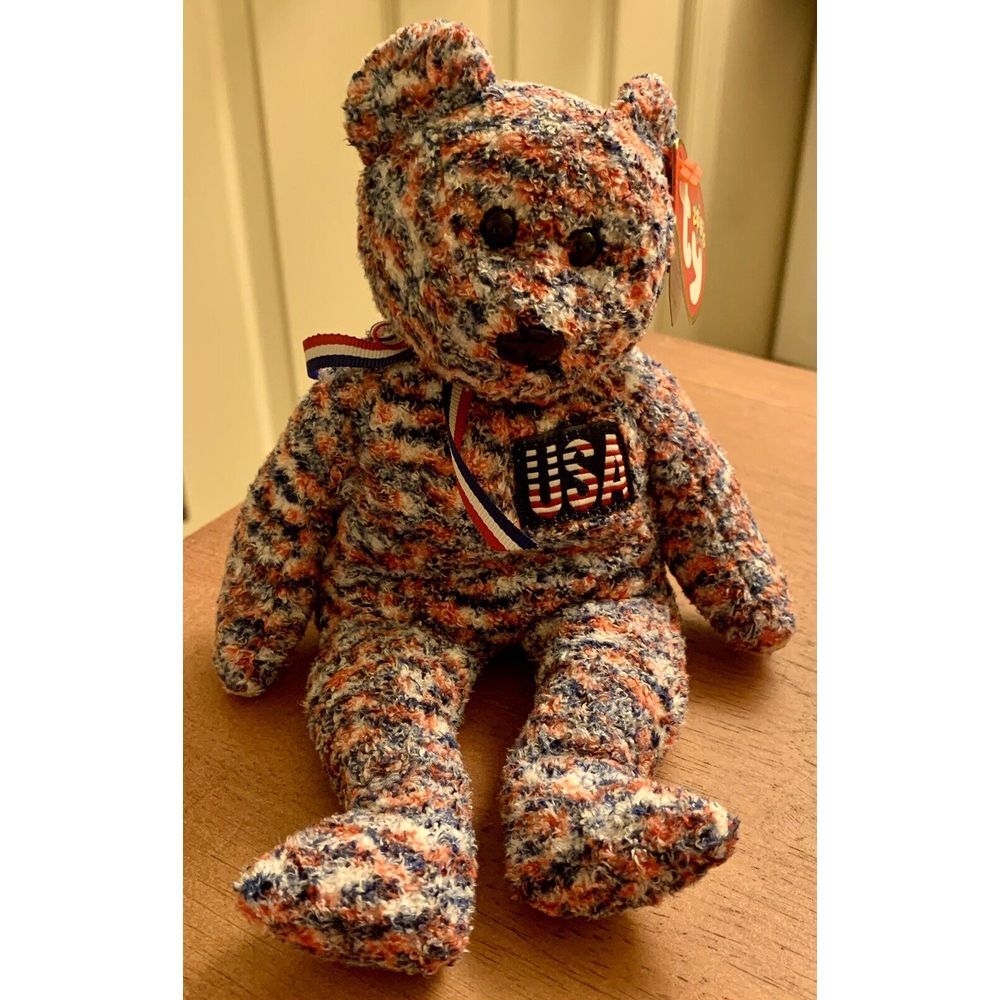 Ty‎ Beanie Babies USA the 4th of July BEAR. 2000. Retired Vintage. Errors